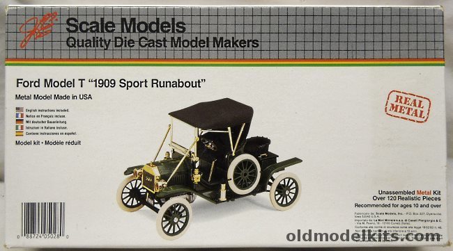 Scale Models 1/20 1909 Ford Model T Sport Runabout - (ex Hubley), 4021 plastic model kit